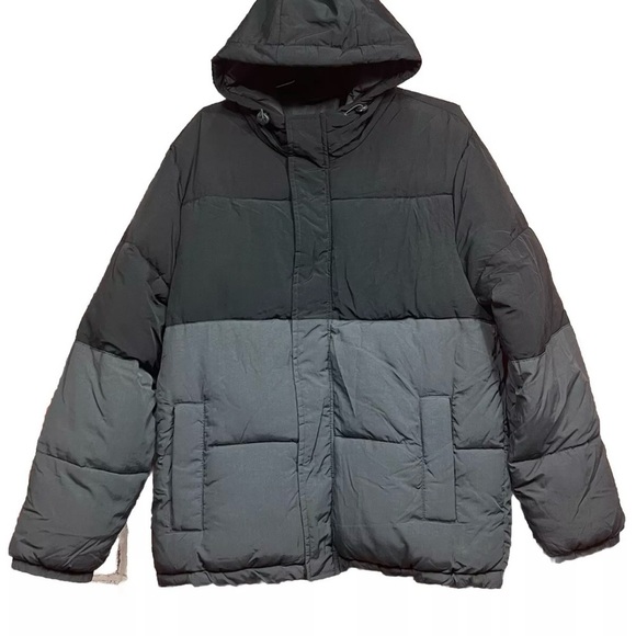 Goodfellow & Co Men's MIDWEIGHT Puffer Jacket, Black Gray Water Resistan… - Picture 1 of 4
